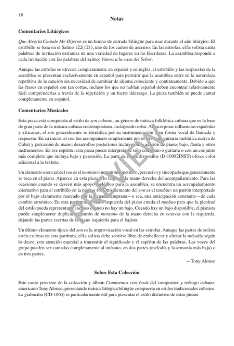 Qué Alegría Cuando Me Dijeron / I Rejoiced When I Heard Them Say 3-Part scores gallery preview page 18