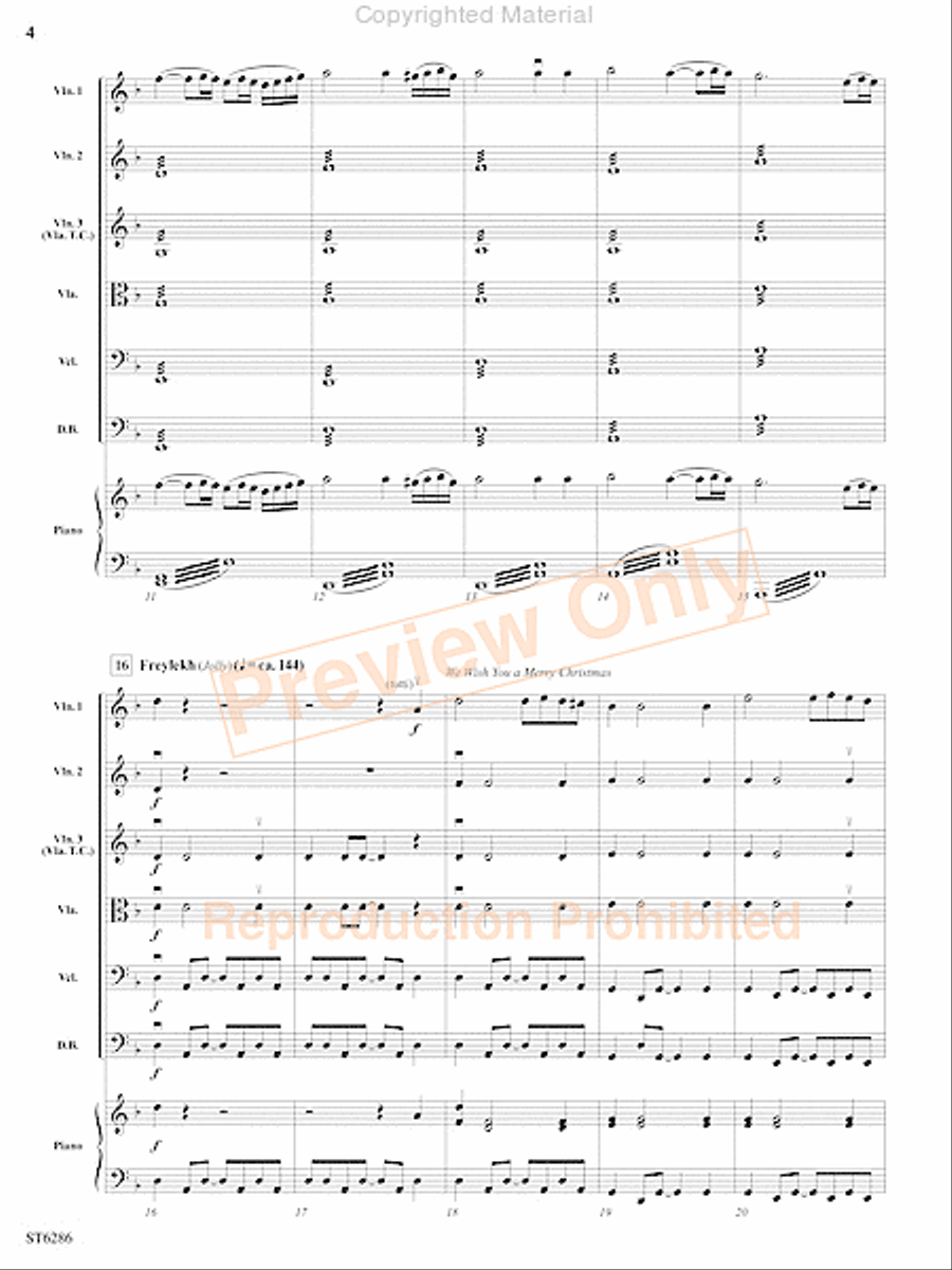 We Wish You a Klezmer Christmas String Orchestra scores gallery preview page 5