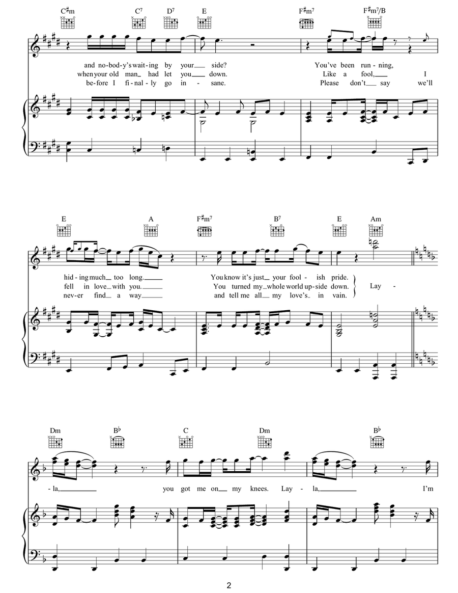 Layla Acoustic Guitar scores gallery preview page 2