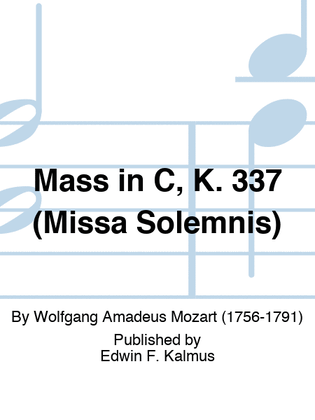 Book cover for Mass in C, K. 337 (Missa Solemnis)