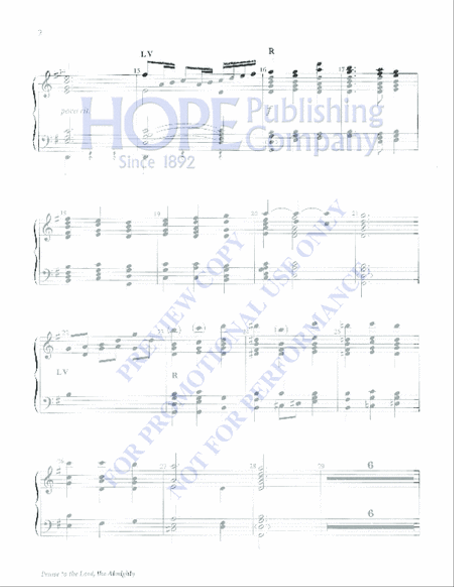 Praise to the Lord, the Almighty Choir scores gallery preview page 2