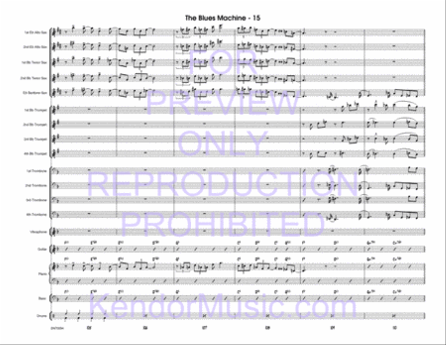 Blues Machine, The Blues Machine, The Jazz Ensemble scores gallery preview page 16