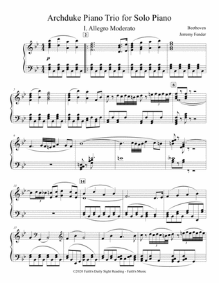 Archduke Piano Trio Mvt 1