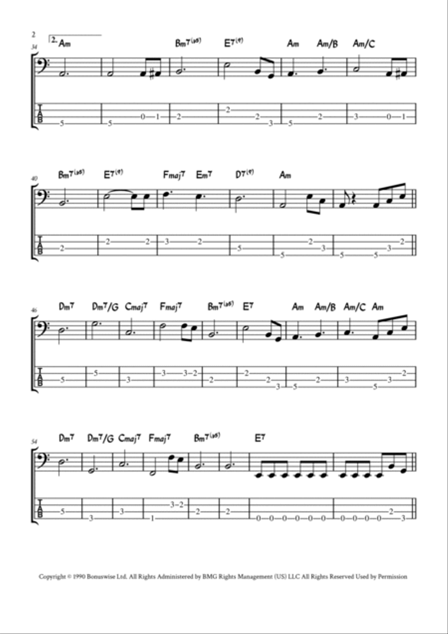 Still Got The Blues Bass Guitar scores gallery preview page 2