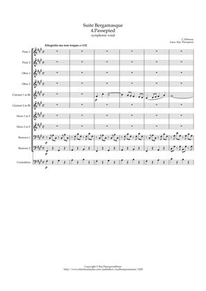 Book cover for Debussy: Suite Bergamasque Mvt.4 Passepied - wind dectet/bass