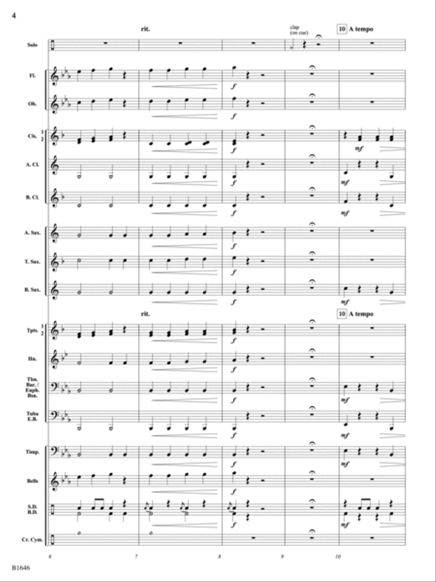 Concerto for Two Hands: Score Concert Band scores gallery preview page 4