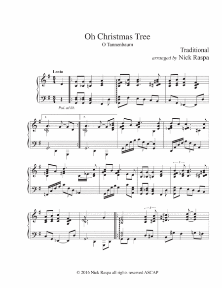 Oh Christmas Tree (int. piano) image number null
