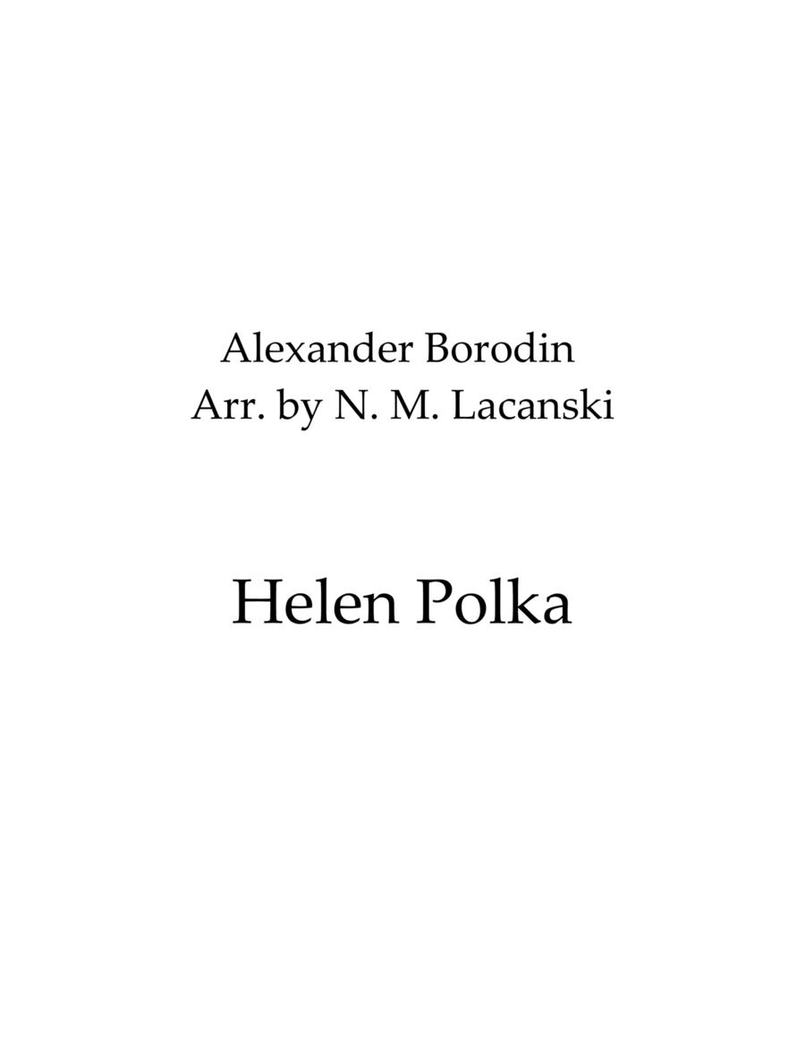 Helen Polka Violin Solo scores gallery preview page 1