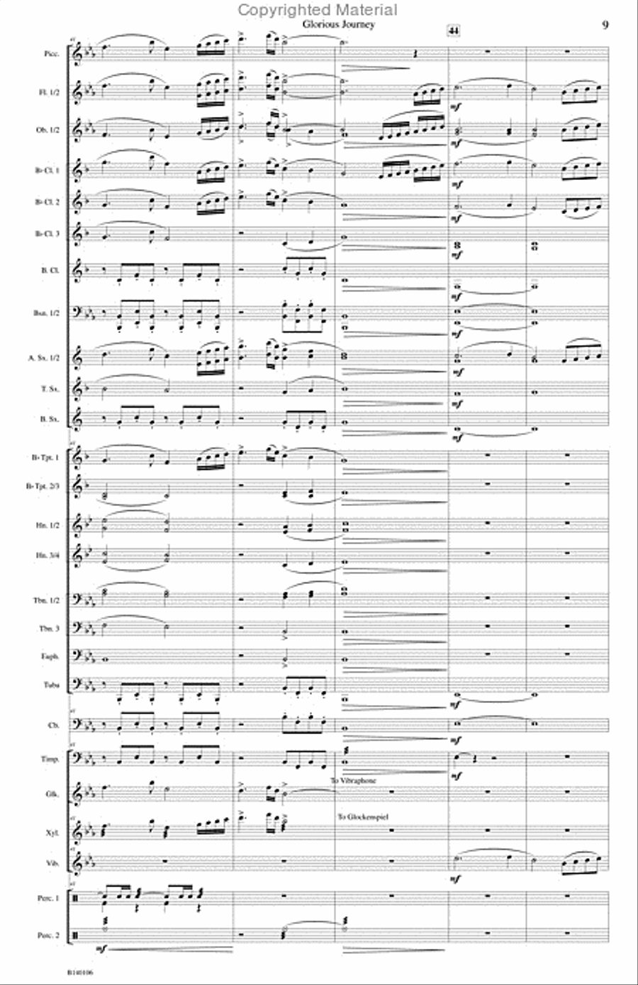 Glorious Journey Concert Band scores gallery preview page 12
