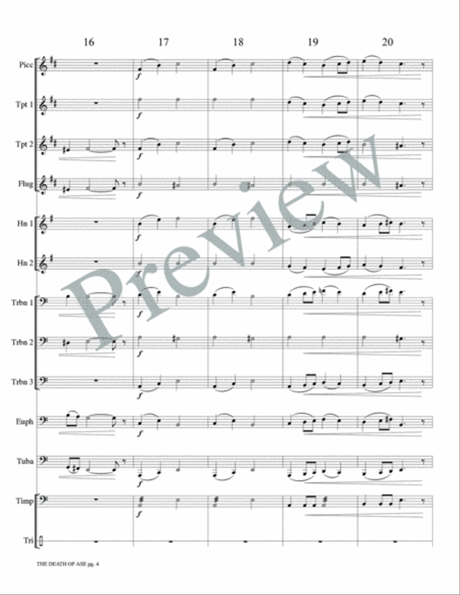 Death of Ase Death of Ase Small Ensemble scores gallery preview page 6