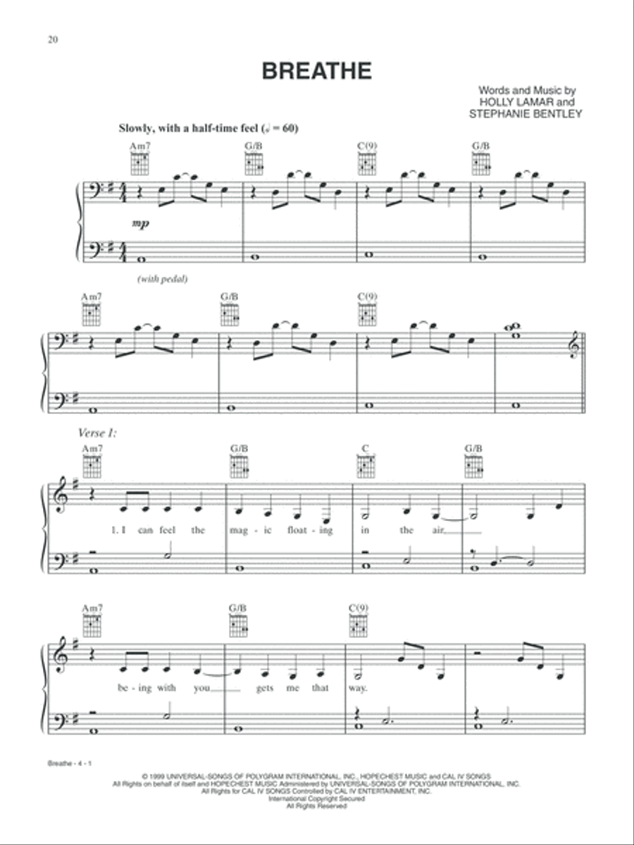 Alfred's Easy Piano Songs -- Love & Romance Piano, Vocal, Guitar scores gallery preview page 9