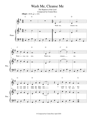 Wash Me, Cleanse Me (The Baptism of Jesus) - solo and piano