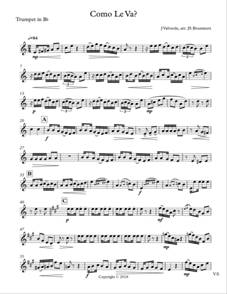 Como Le Va for Brass Trio Brass Trio scores gallery preview page 6
