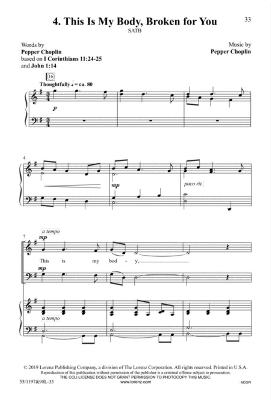 The Body of Christ The Body of Christ 4-Part scores gallery preview page 17