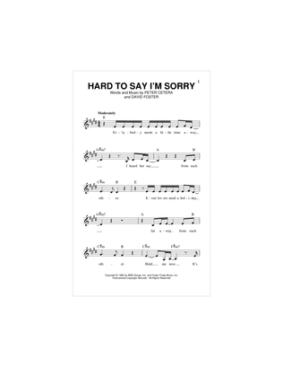 Book cover for Hard To Say I'm Sorry