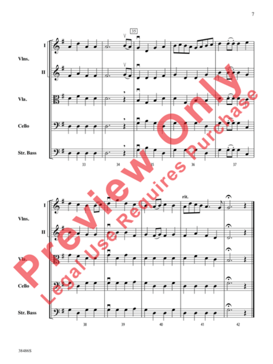 Baroque Fanfare String Orchestra scores gallery preview page 8