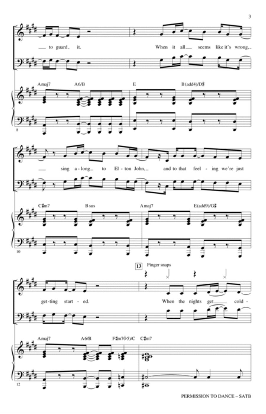 Permission To Dance (arr. Roger Emerson) 4-Part scores gallery preview page 2
