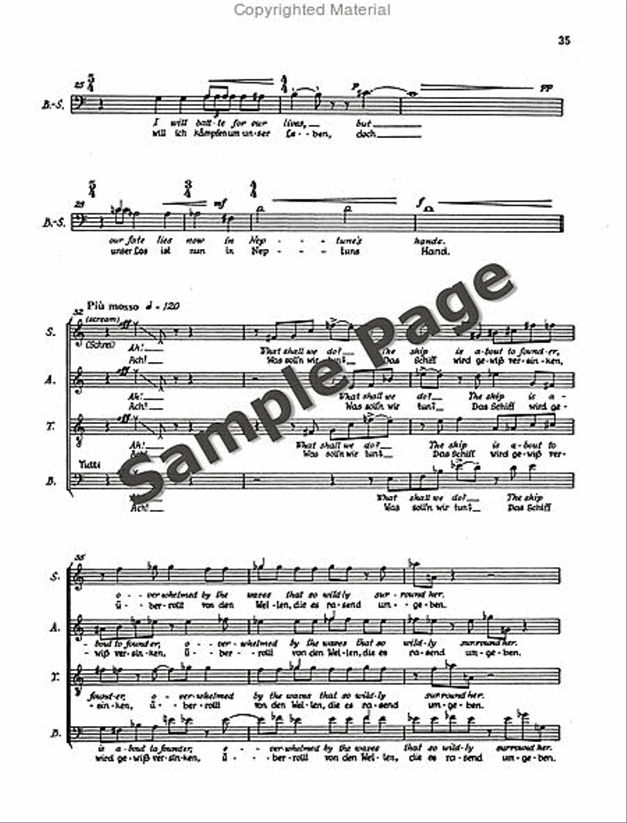 Henze Moralities(1967) Chor.score 4-Part scores gallery preview page 38