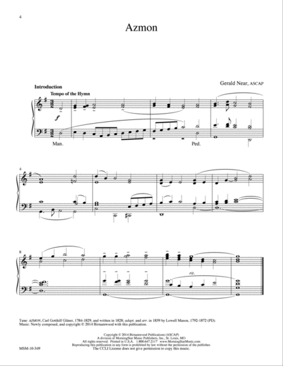 Laudes Domini: 10 Hymn Introductions and Harmonizations for Organ, Volume 2 Organ scores gallery preview page 4