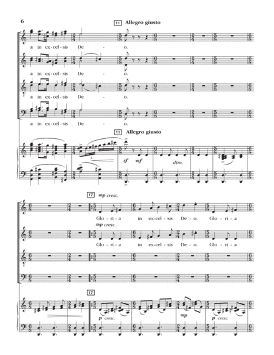 Gloria (SATB Version) (Choral Score) 4-Part scores gallery preview page 15