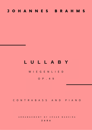Brahms' Lullaby - Contrabass and Piano (Full Score and Parts)