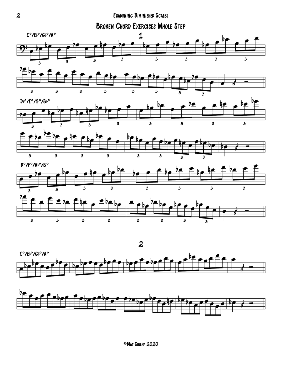 Exercises for Developing Jazz Improvisation Vol II Bass Clef Version Large Ensemble scores gallery preview page 3