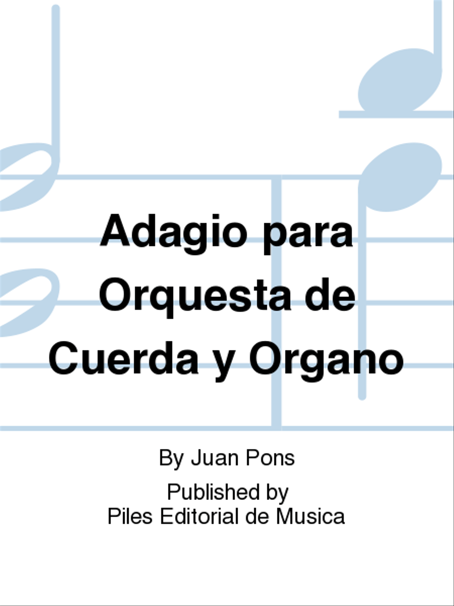 Adagio para Orquesta de Cuerda y Organo String Orchestra scores gallery preview page 1
