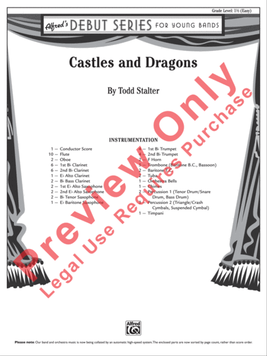 Castles and Dragons Castles and Dragons Concert Band scores gallery preview page 2