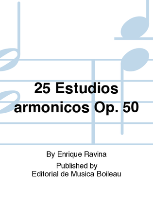 Book cover for 25 Estudios armonicos Op. 50
