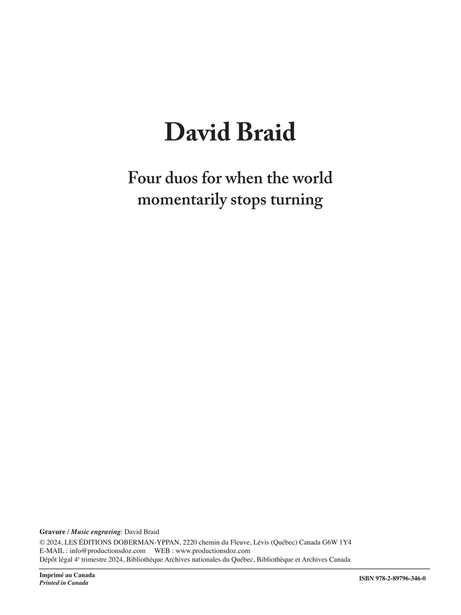 Four duos for when the world momentarily stops turning Piano Accompaniment scores gallery preview page 2