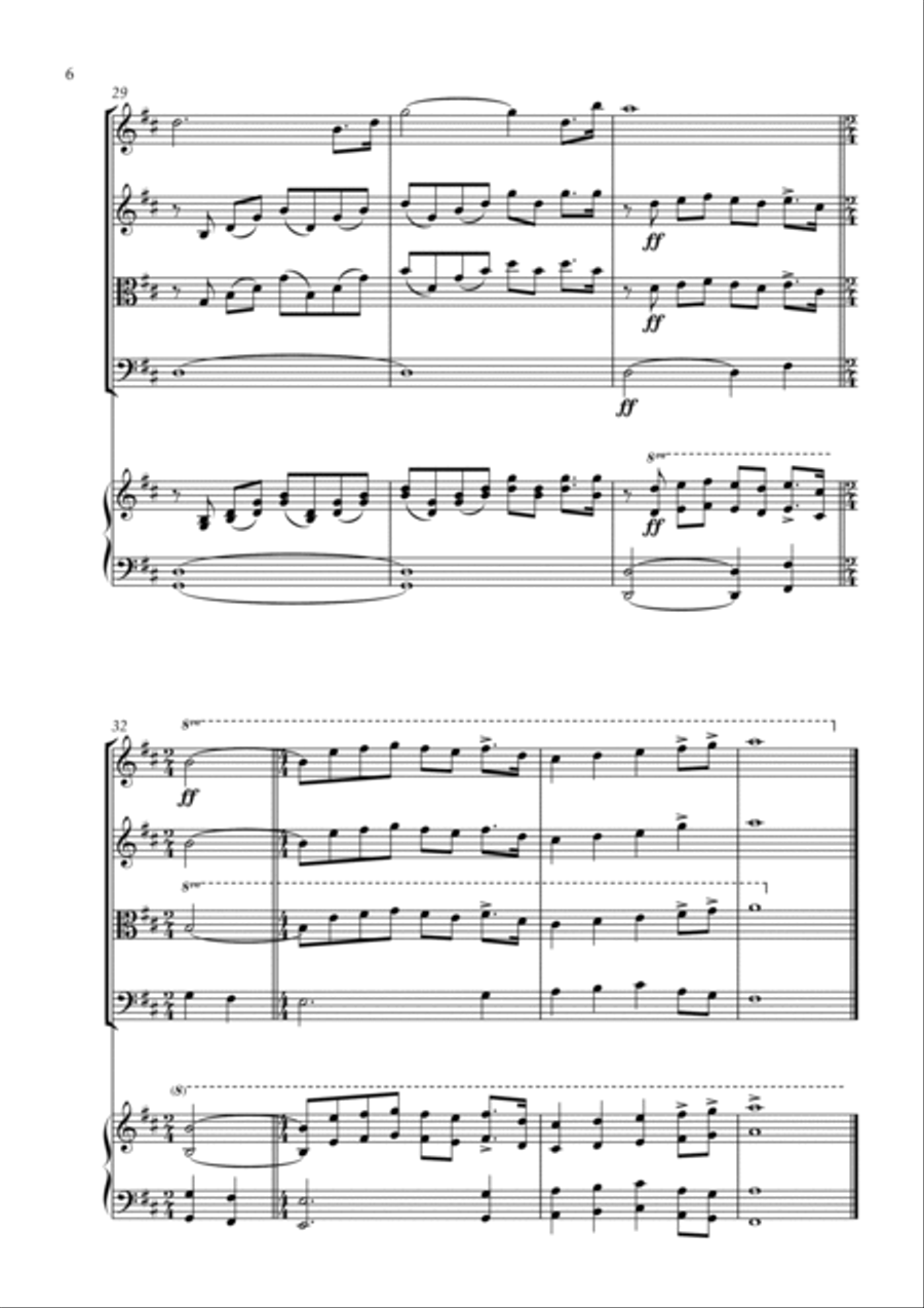 Nessun Dorma - String Quartet & Piano String Quartet scores gallery preview page 6