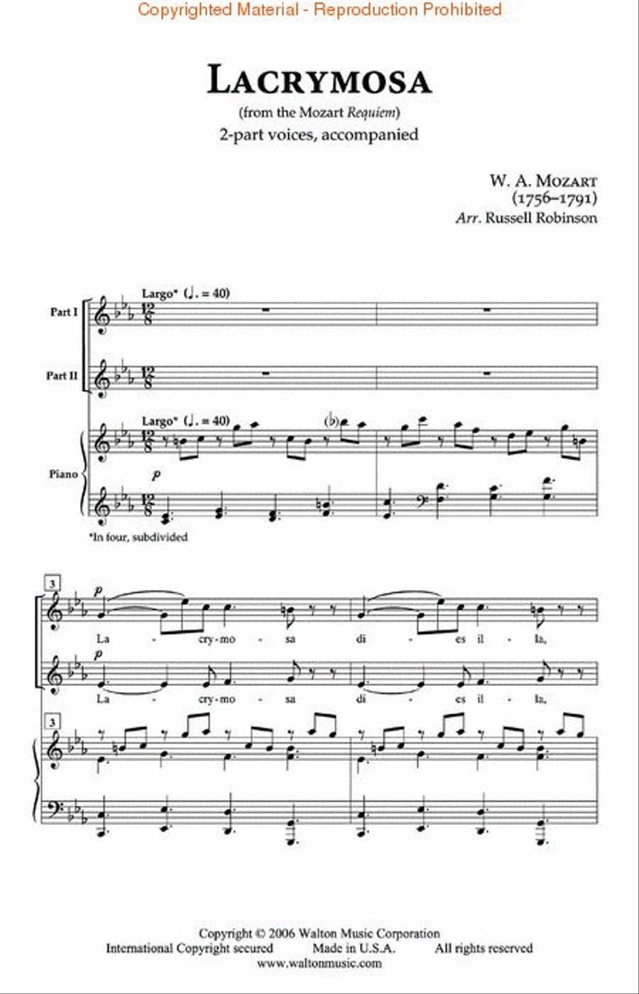 Lacrymosa (Two-part) 2-Part scores gallery preview page 2