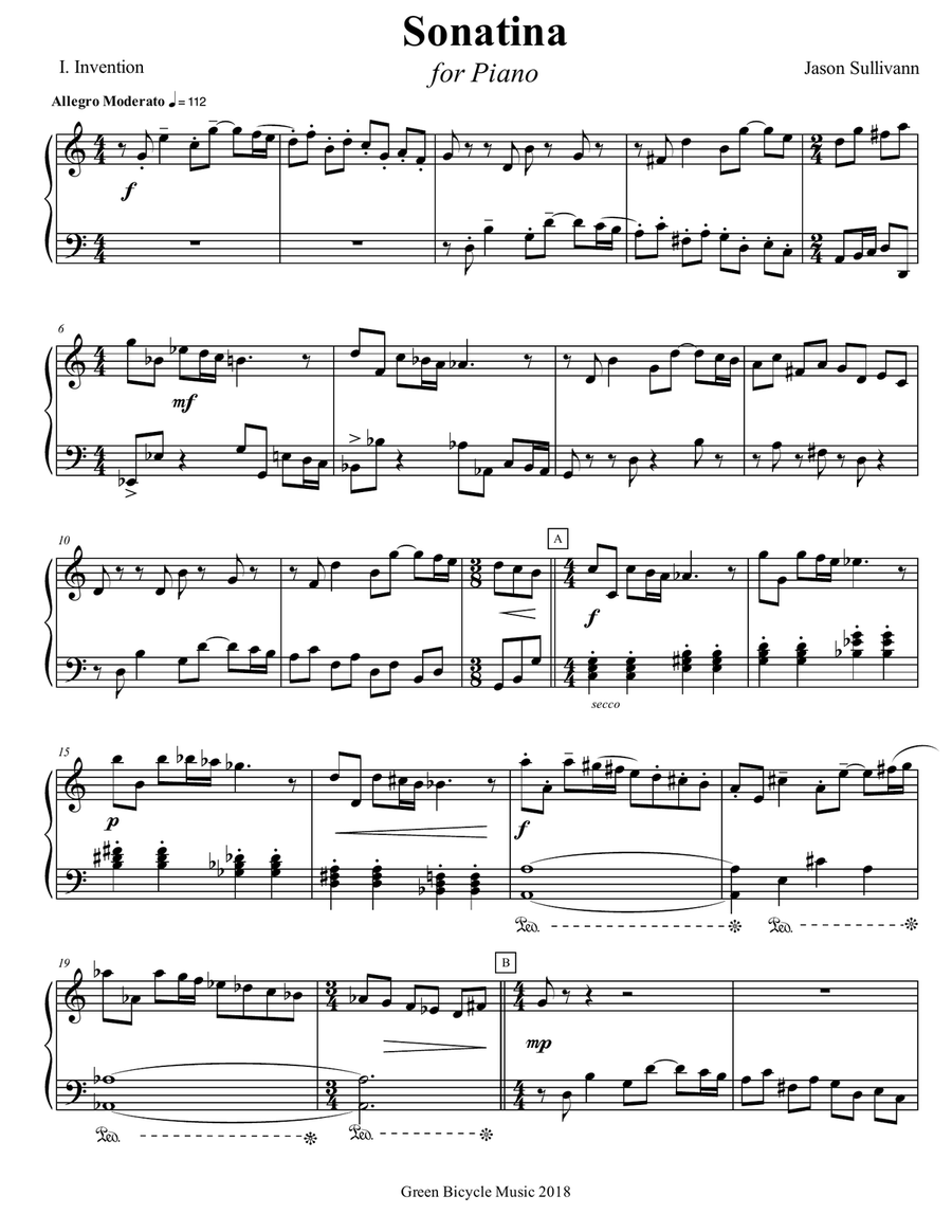 Sonatina Sonatina Piano Solo scores gallery preview page 1