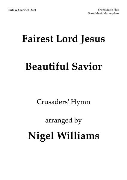 Fairest Lord Jesus (Crusader's Hymn), for Flute and Clarinet Duet image number null