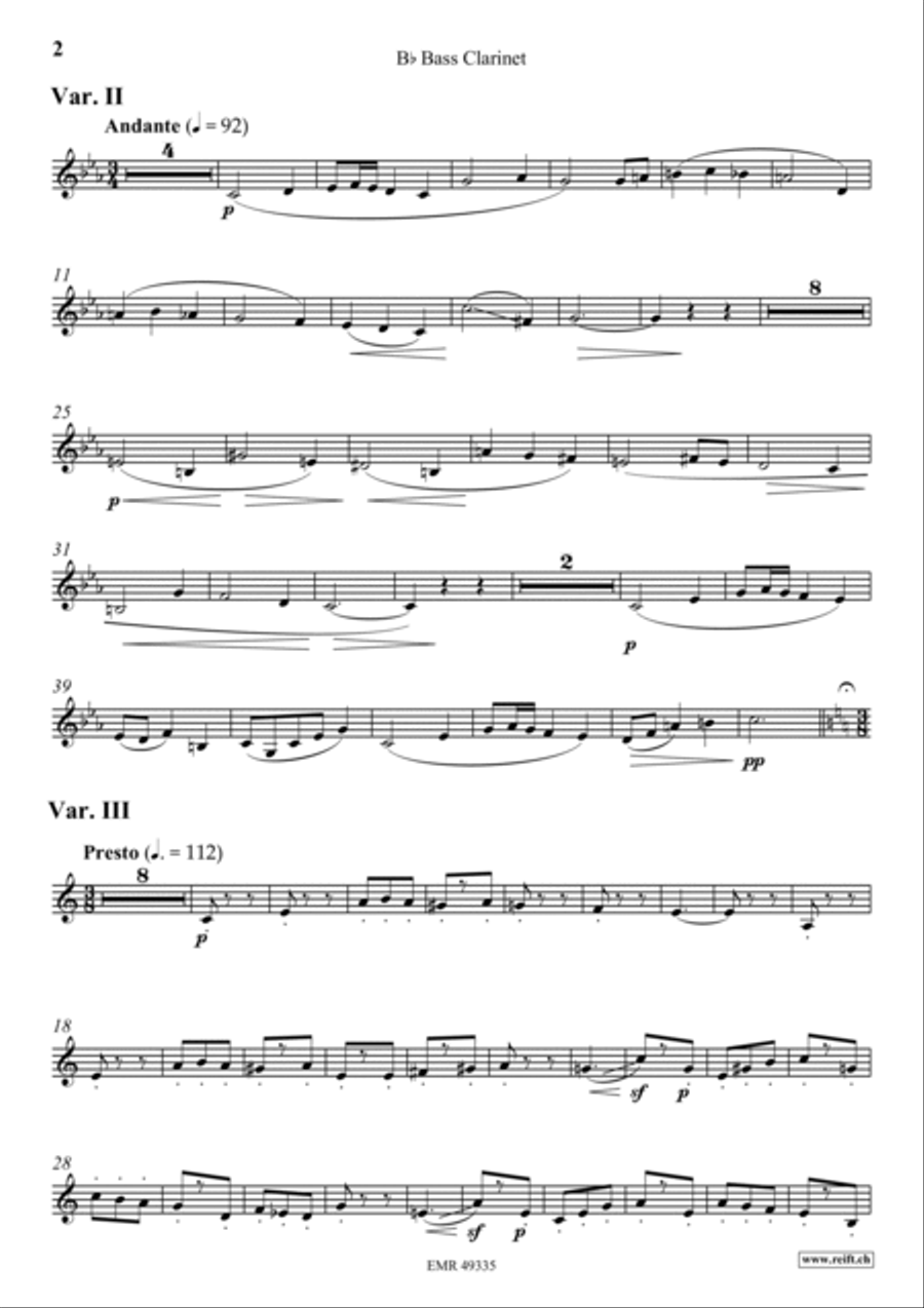 Zurcher Marsch Bass Clarinet scores gallery preview page 3