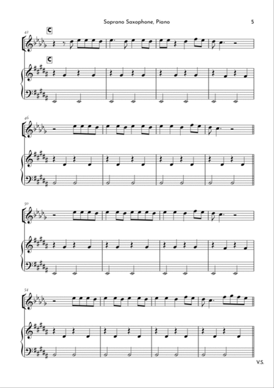 Calm Down Soprano Saxophone scores gallery preview page 5