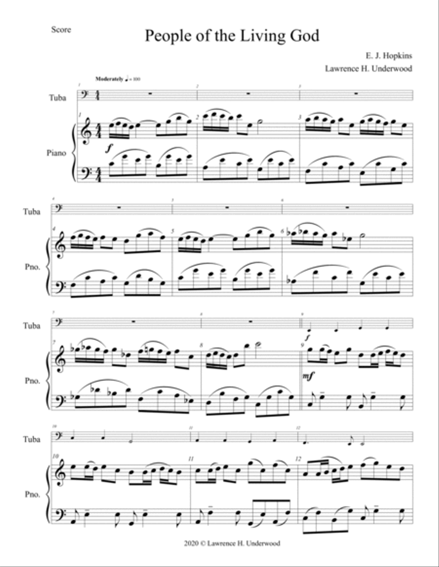 People of the Living God for Tuba Tuba scores gallery preview page 2