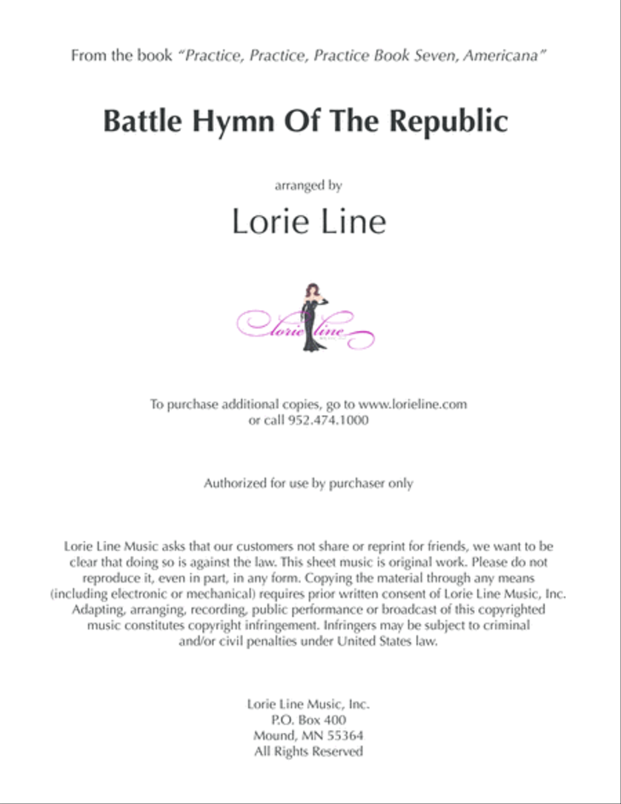 Battle Hymn Of The Republic Piano Method scores gallery preview page 1