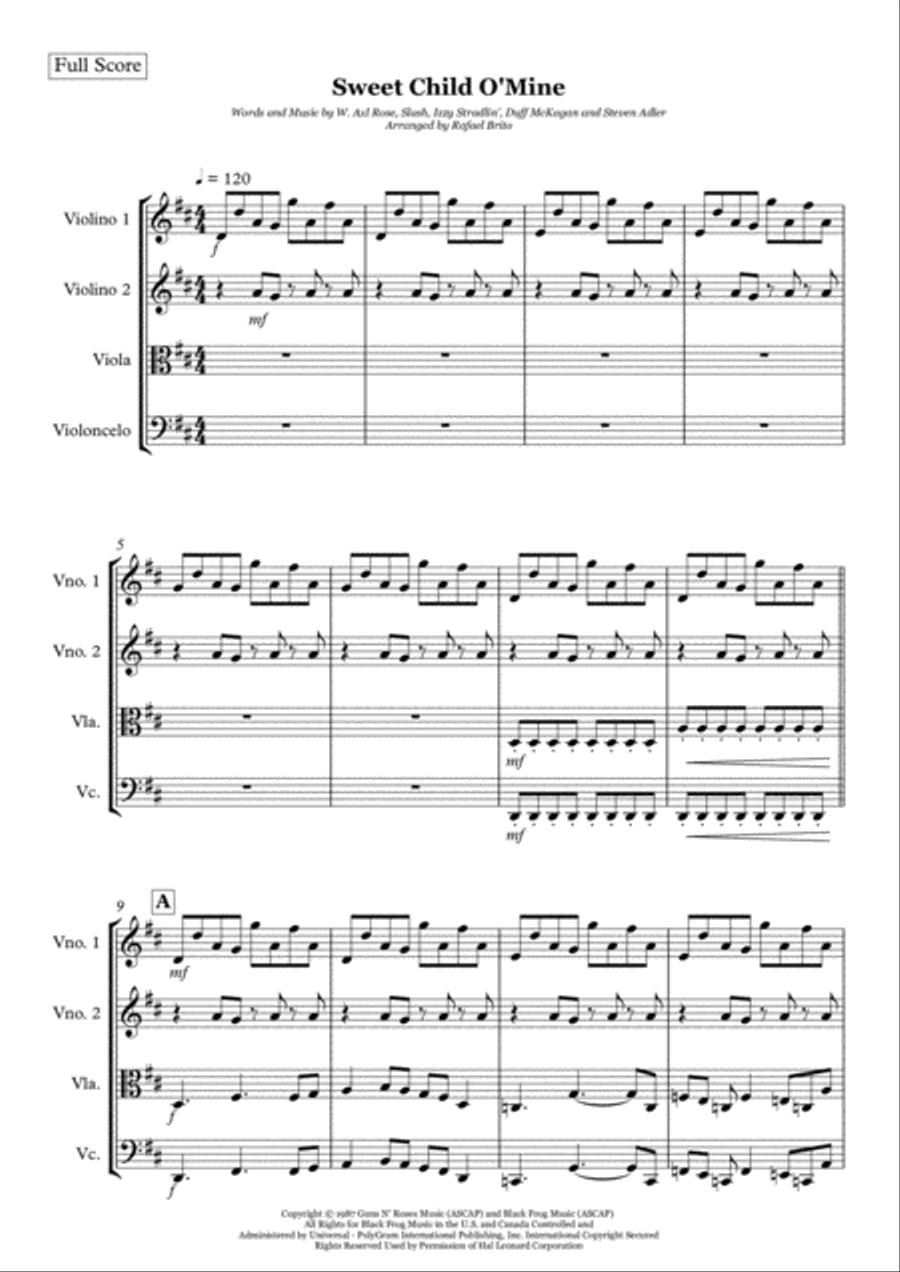 Silent Night Silent Night String Quartet scores gallery preview page 1