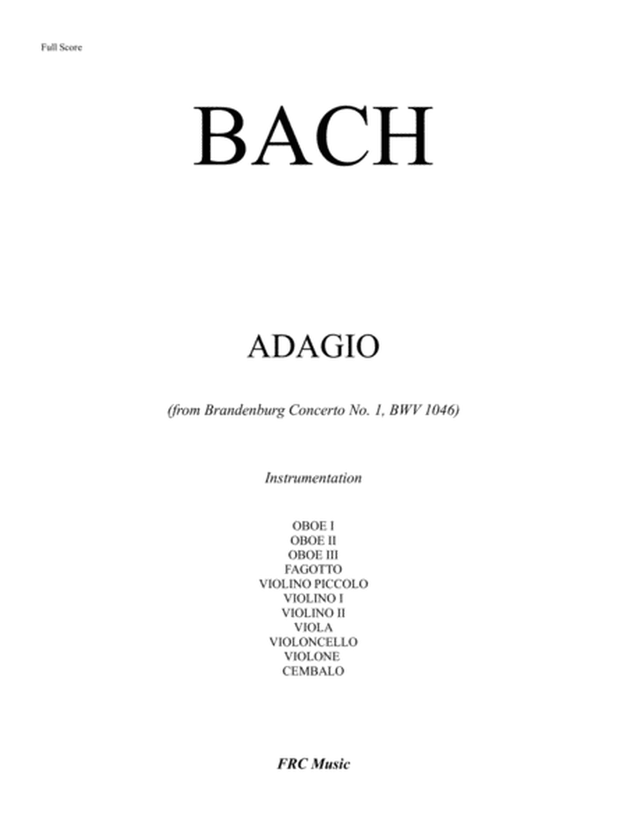 ADAGIO from Brandenburg Concerto No. 1, BWV 1046 image number null