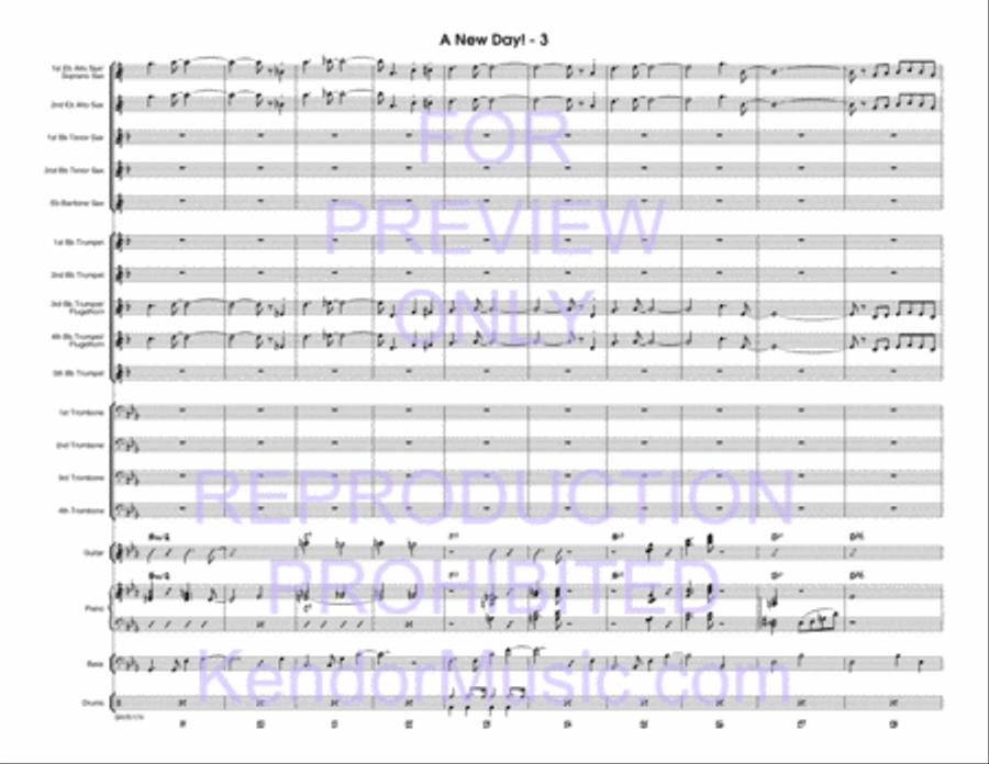 New Day!, A (Full Score) Jazz Ensemble scores gallery preview page 4