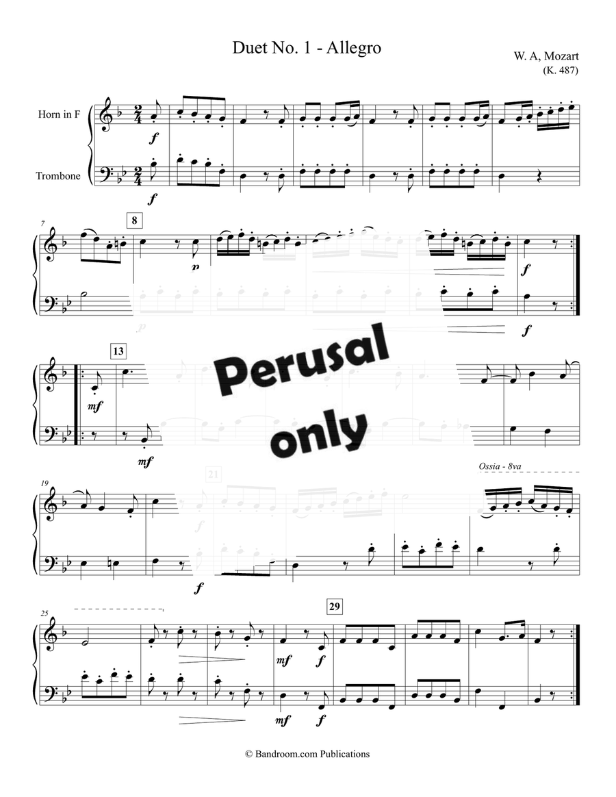 EIGHT DUETS FOR HORN AND TROMBONE Brass Duet scores gallery preview page 4