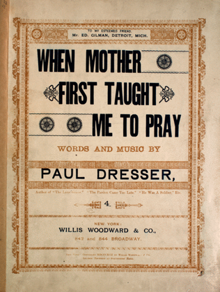 When Mother First Taught Me To Pray