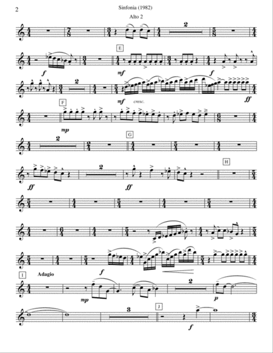 SINFONIA FOR SAXOPHONES SINFONIA FOR SAXOPHONES Woodwind Quartet scores gallery preview page 2