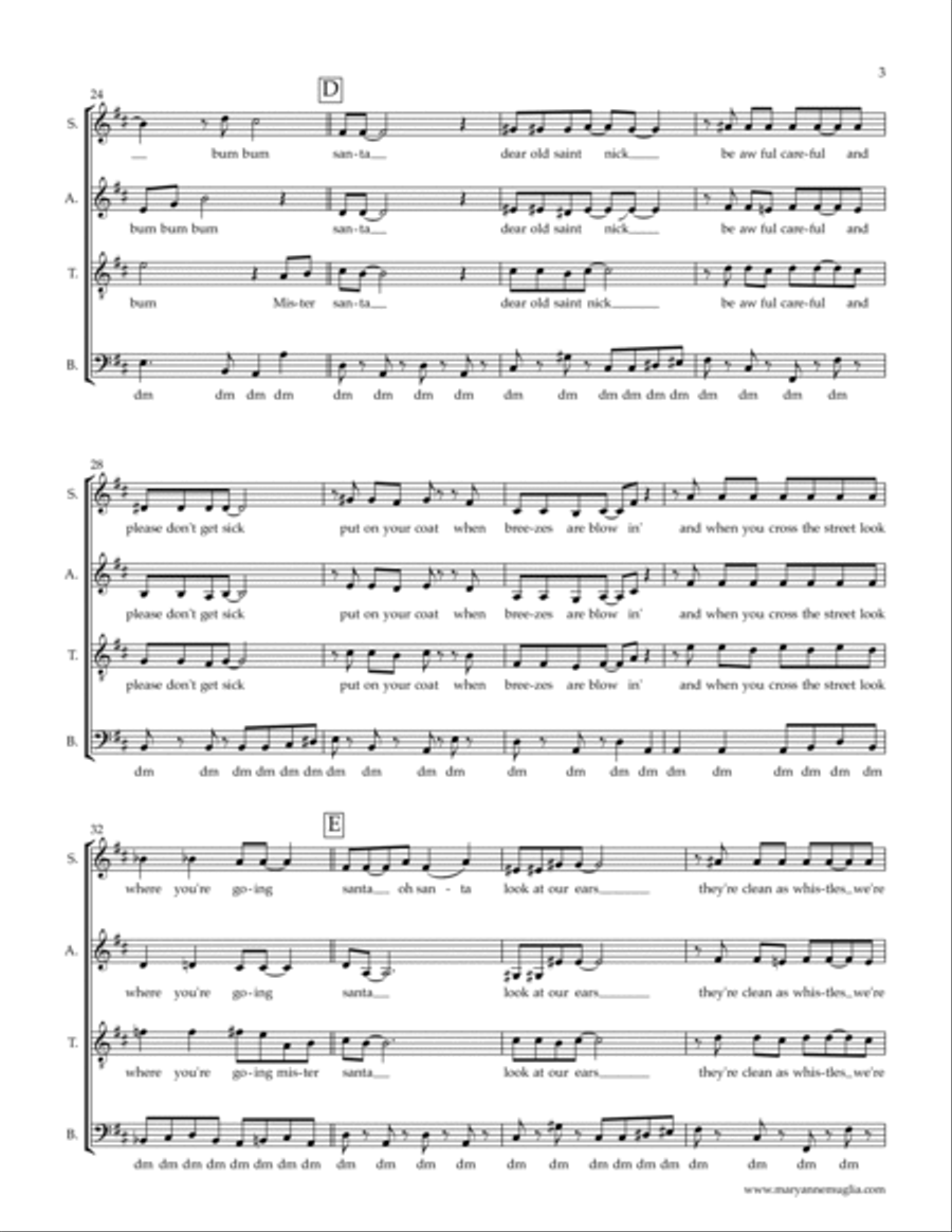 Mr Santa Mr Santa 4-Part scores gallery preview page 3