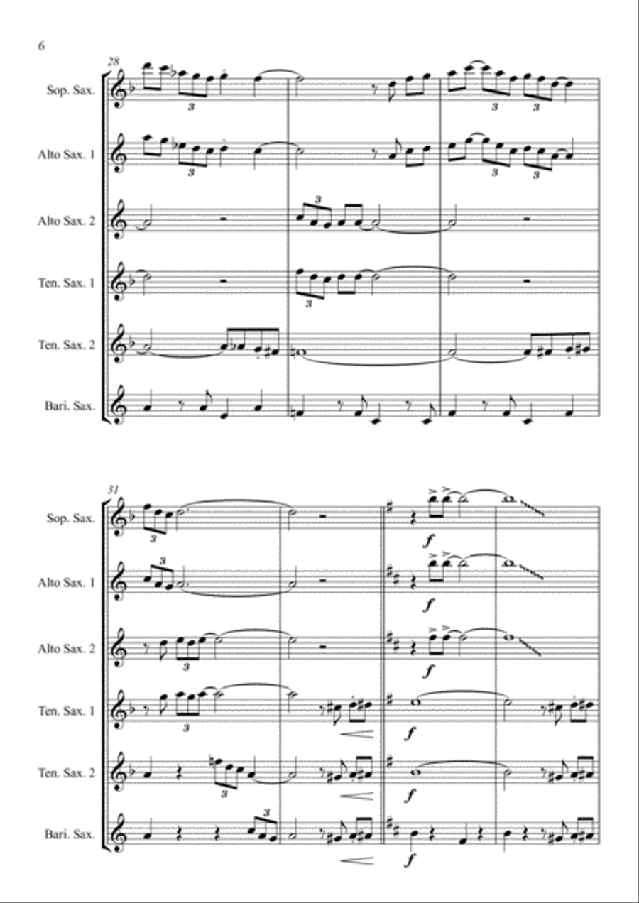 The Pink Panther from THE PINK PANTHER Woodwind Ensemble scores gallery preview page 6