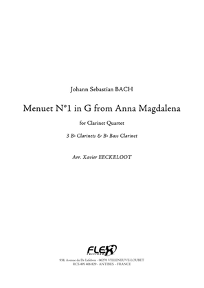 Book cover for Menuet in G from Anna Magdalena Notebook