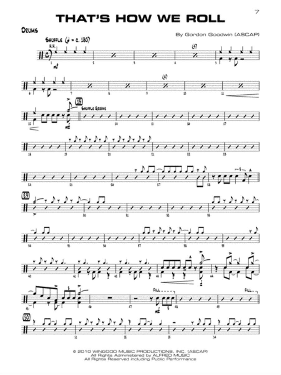Gordon Goodwin's Big Phat Play Along, Volume 2 Drum Set scores gallery preview page 5