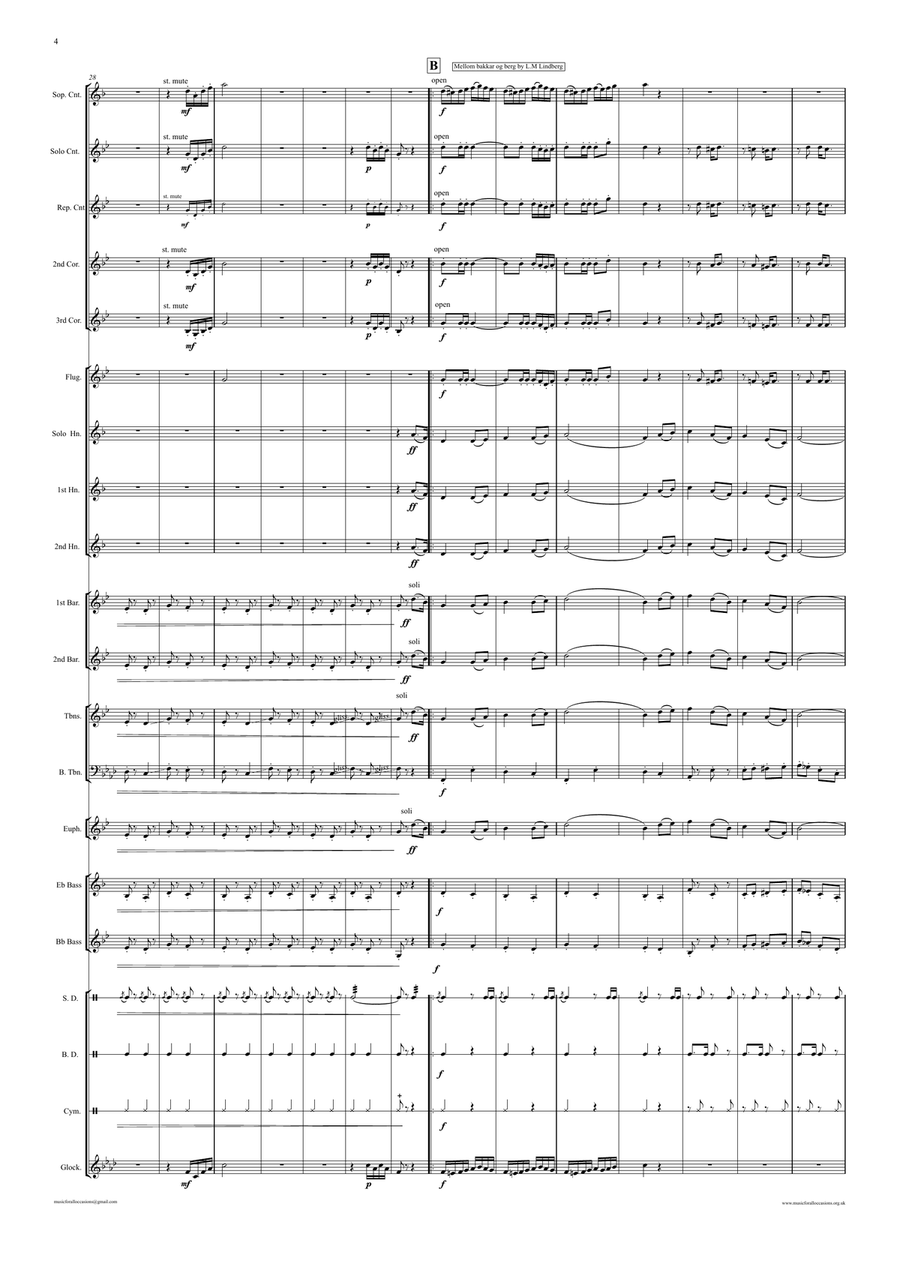 Heroes of Telemark (The) March for Brass Band ''Keith Terrett Classic March Collection'' Concert Band scores gallery preview page 4