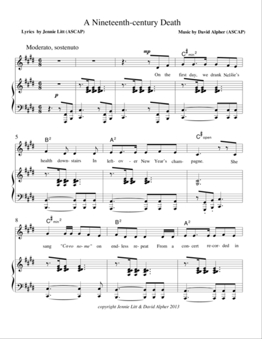 A Nineteenth-Century Death Voice scores gallery preview page 1